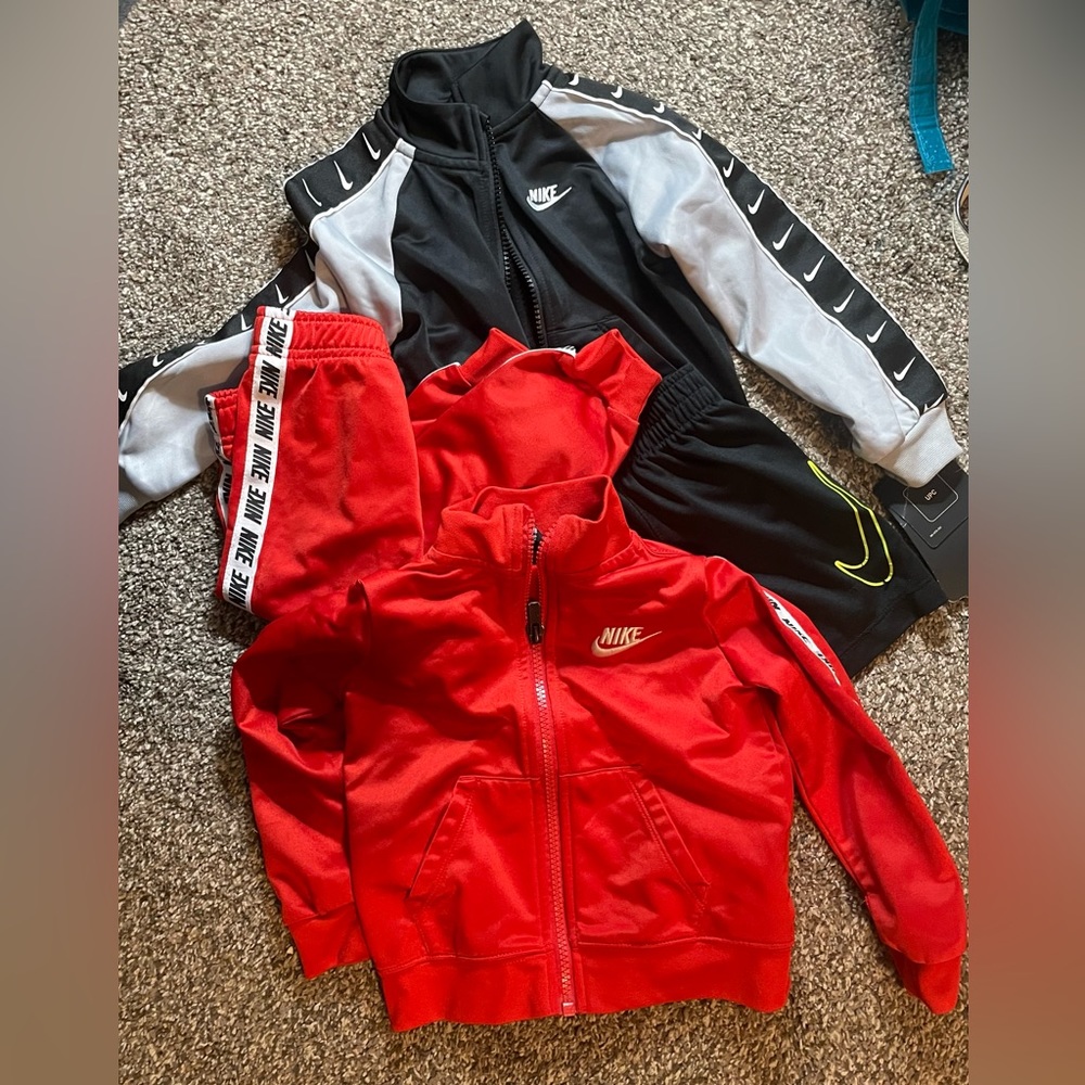 Nike boys jackets and sweatpant and short